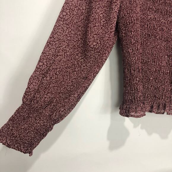 Madewell Lucie Bubble-Sleeve Smocked Top in Cottage Garden Size M - Picture 4 of 7